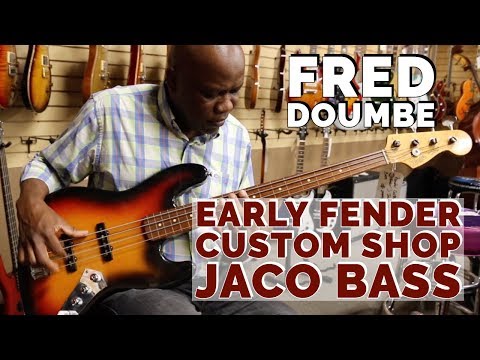 Fred Doumbe playing an Early Fender Custom Shop Jaco Bass at Norman's Rare Guitars