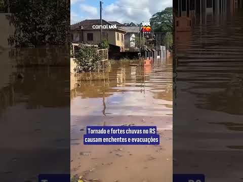 Tornado e fortes chuvas causam destruição e enchentes no Rio Grande do Sul