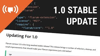 Flarum live coding - Updating extensions for 1.0
