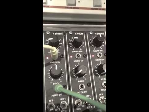 Three crosspatched EMW T-Drums