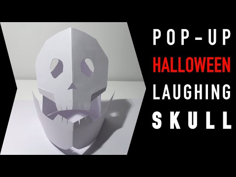 Paper Pop-up Laughing Skull for Halloween