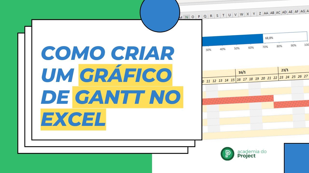 APRENDA A CRIAR UMA PLANILHA COM GRÁFICO DE GANTT NO EXCEL DO ZERO