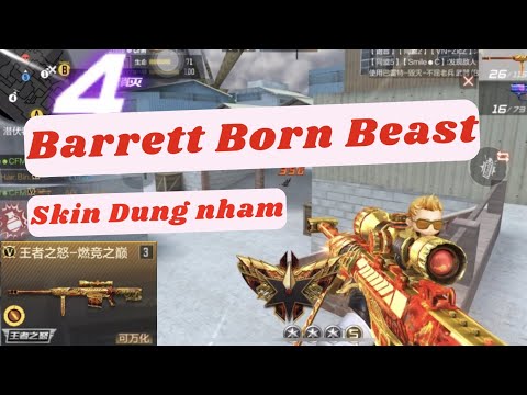 CF Mobile China : Barrett Born Beast Noble Gold Skin Dung Nham Và Từ Âm Bắn Cực Thích