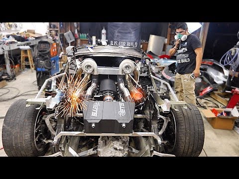 First Start of our 1500WHP Texas Speed LS V8  In a Huracan!