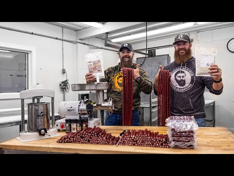 How To Make Deer Sticks (Smoked Venison Sticks on a Pellet Grill) | The Bearded Butchers