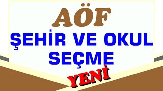 AÖF Sınav Merkezi ve Okul Seçimi Nasıl Yapılır? Güz Dönemi Ara Sınav