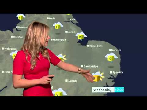 Wednesday weather: Heavy, thundery showers in the east