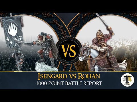 ROHAN vs ISENGARD | 1000 POINT MIDDLE EARTH SBG BATTLE REPORT | LORD OF THE RINGS WARHAMMER