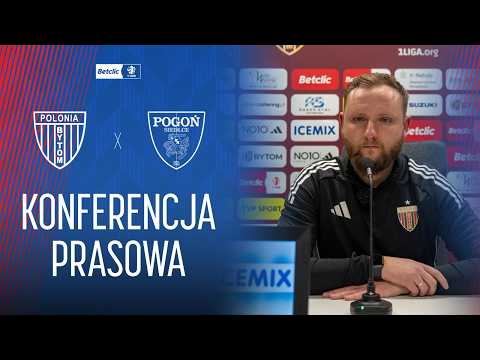 [Betclic 1. liga] Konferencja prasowa po meczu Polonia Bytom - Pogoń Siedlce (1:1)