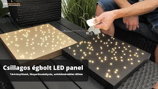 Videó: V-TAC Csillagos égbolt LED panel (30x30cm) távirányítóval