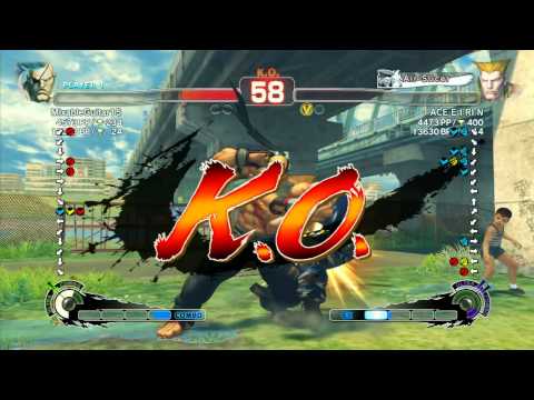 MixableGuitar15 (Sagat) vs ACE E I RI N (Guile) - SSF4 Arcade Edition Xbox Live Ranked Match