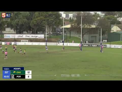 Rd 12 Hostplus SANFL Snapshot - Port's Trent Dumont with a quick snap