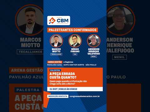 Peça errada na oficina: quem paga essa conta? Debate com TecAlliance, IQA e Menil no 9º CBM #Shorts