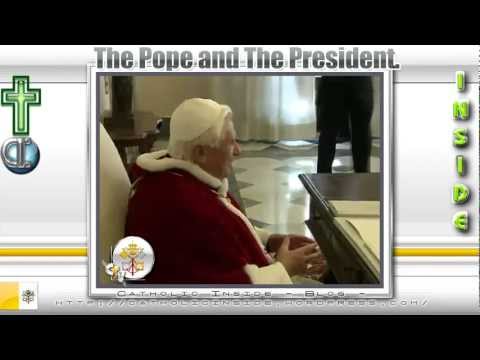 The Pope and The President of Macedonia.