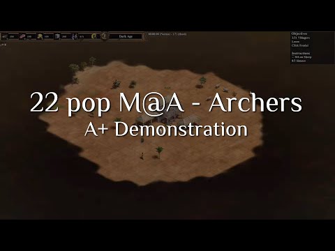 Interactive Build Order Guide | 22 Pop Man at Arms - Archers [A+ Demonstration]
