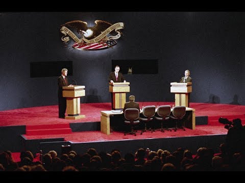 Bill Clinton, George H.W. Bush and Ross Perot 3rd Presidential Debate 1992