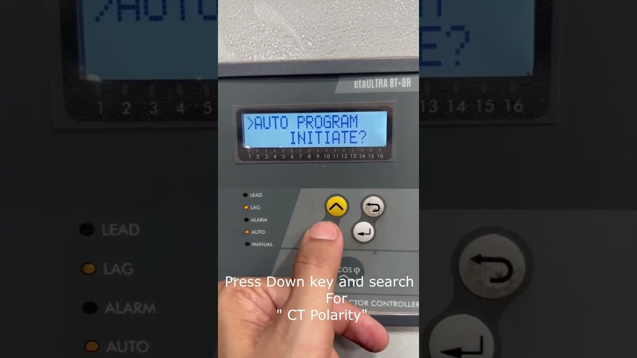 How to change CT polarity in L&T APFC relay(etasmart / etaultra).