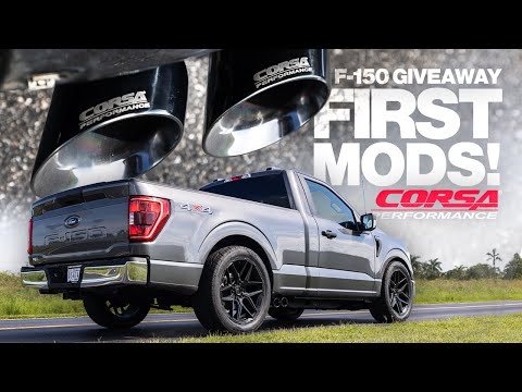 FIRST MODS on the F-150 Giveaway Truck! - Corsa Performance Xtreme Catback Exhaust