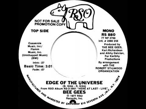 1977 Bee Gees - Edge Of The Universe (mono radio promo 45)