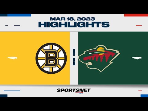 NHL Highlights | Bruins vs. Wild - March 18, 2023