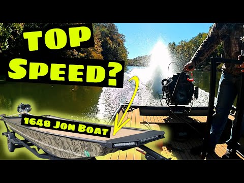 How fast does it go? 1648 Jon Boat Mud Motor Speed Test