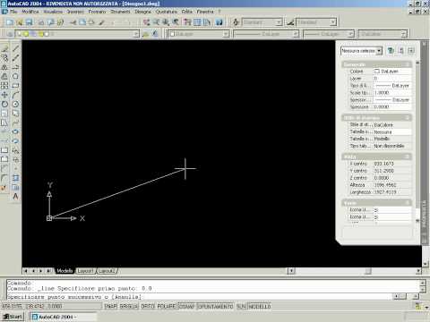 Video Corso Autocad 2004 Entry Level Parte 1   Lezione1 - Clip 08 di 101 - La linea tracciata