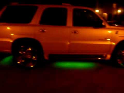 CADILLAC ESCALADE WITH MULTI-COLOR UNDER-CAR NEON