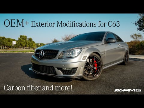 BEST Mercedes C63 AMG OEM+ Exterior Mods! (Carbon fiber, lowering, de-chroming and more!) - W204