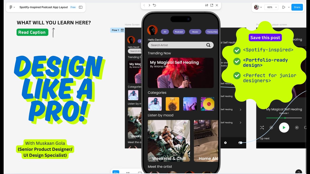 Design a Stunning Mobile Podcast App UI in Just 2 Days | Figma Tutorial for Beginners