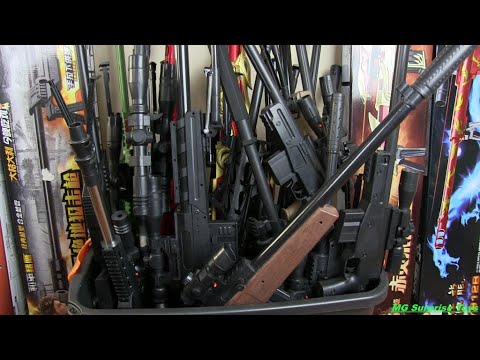 Box of Guns  Toys ! Sniper Rifles Toys/ Military Toys