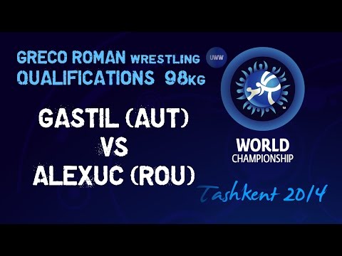 Qualifications - Greco Roman Wrestling 98kg - GASTIL (AUT) vs ALEXUC (ROU) - Tashkent 2014