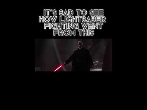 It’s sad to see how lightsaber fighting went from this to this….