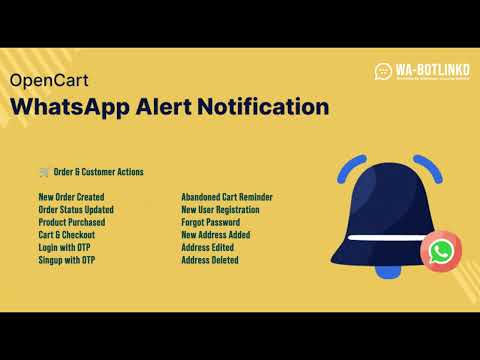 Automate OpenCart WhatsApp Order Confirmations | WhatsApp API Integration