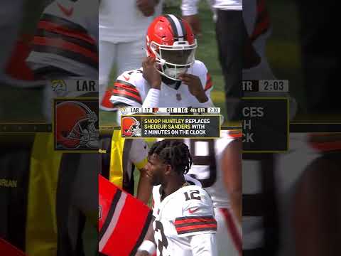 Shedeur Sanders taken out in final minutes 😬 #NFL #Browns #ShedeurSanders #QB