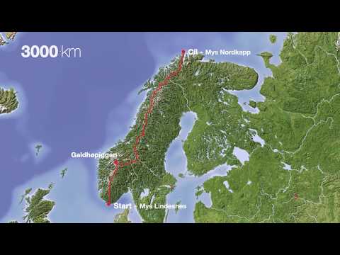 Run Norge på langs 2021 - map