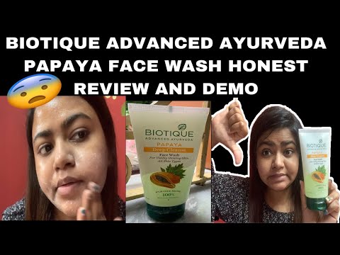 Biotique Advanced Ayurveda Papaya Deep Cleanse face wash honest review and demo || face wash