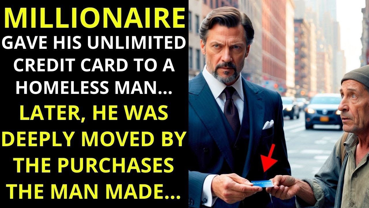 A MILLIONAIRE GAVE HIS UNLIMITED CREDIT CARD TO A HOMELESS MAN...