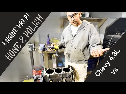 Chevy 4.3L V6 Engine: Polish Crank & Hone Cylinders...  Engine Building Prep!  Bad Hombre Garage 128