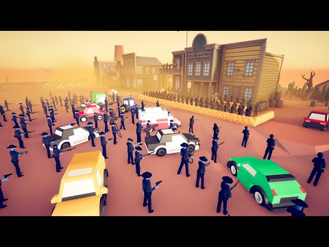 250x POLICE vs BANK ROBBERS - Totally Accurate Battle Simulator TABS