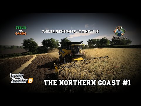 Making Silage hay & Straw bales Barley Harvest The Northern Coast #1 Farmer Freds Roleplay timelapse