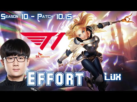 T1 Effort LUX vs KARMA Support - Patch 10.15 KR Ranked