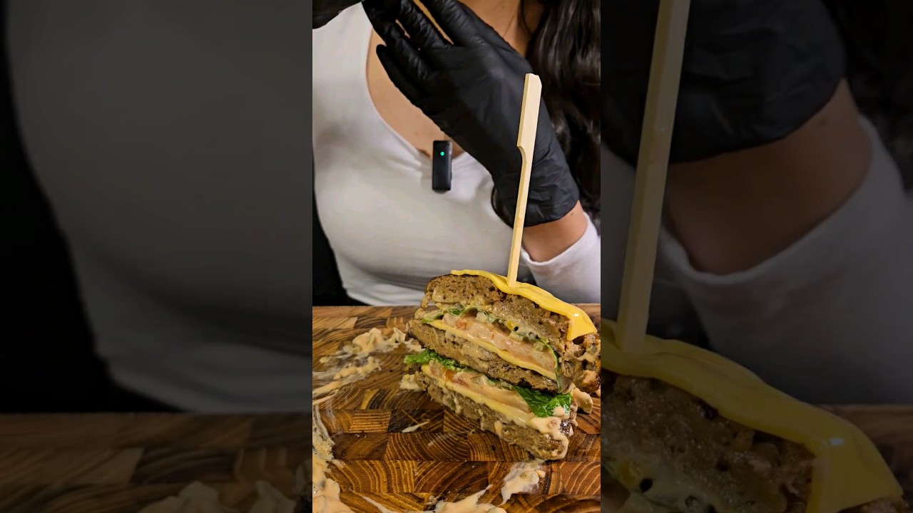 배달팁 아까워서 만든 수제버거 빅맥x4 cheese double bigmac with scopin #shorts