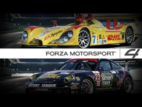 Forza 4 1080p Porsche #23 Alex Job 911 GT3 Cup & #7 Penske RS Spyder Evo (Announced 5.19.2012)