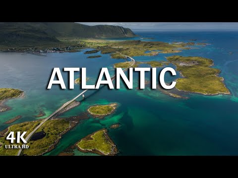 FLYING OVER ATLANTIC (4K UHD) Amazing Beautiful Nature Scenery & Relaxing Music - 4K Video Ultra HD8