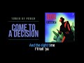 Come To A Decision | Tower of Power | Karaoke