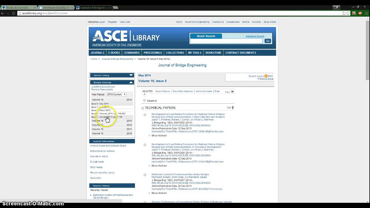 ASCE Professional Journals