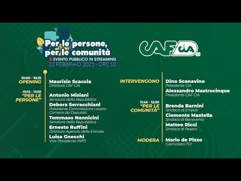 Per le persone, per le comunità