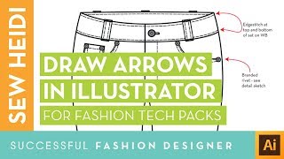How to Add Arrow Callouts to your Fashion Tech Sketch in Adobe Illustrator