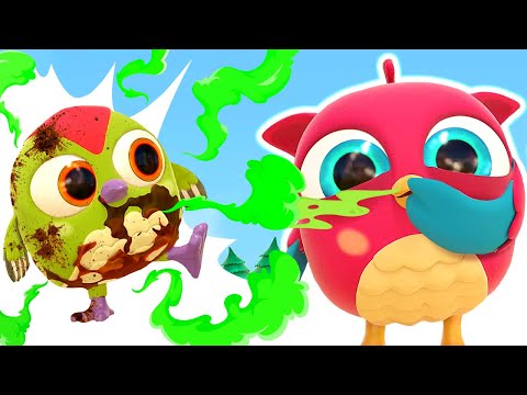 The Clean and Dirty song for kids. Nursery rhymes & children songs with Hop Hop the owl cartoons
