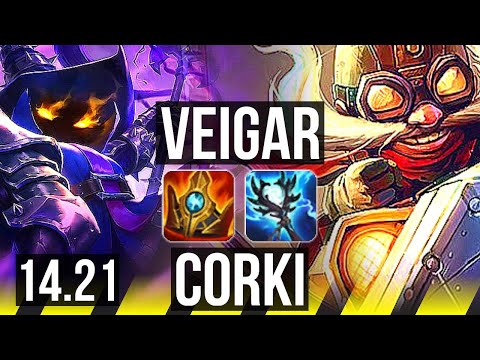 VEIGAR & Poppy vs CORKI & Senna (ADC) | 5/1/1 | EUW Grandmaster | 14.21